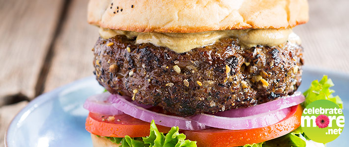 Seasoned Dijon Burger | CelebrateMORE.com