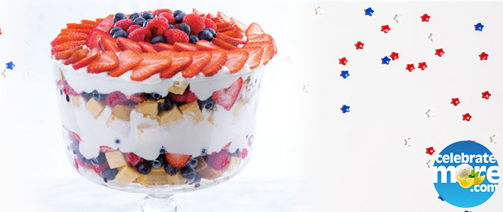 Red, White & Blue Trifle